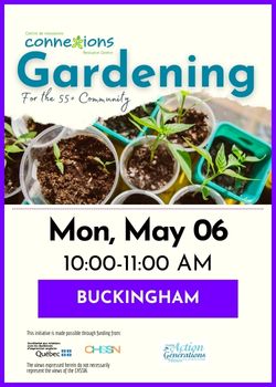 Gardening workshop for the 55+ community in Buckingham