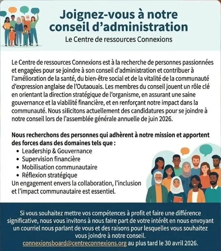 Joignez-vous à notre conseil d’administration
